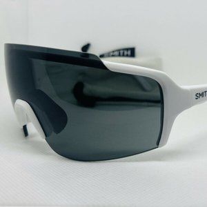 Smith Flywheel Sunglasses Matte White Grey Carbonic Lenses Sport Wrap Frames New